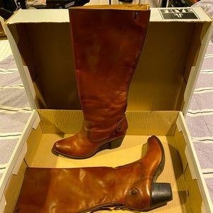 Frye boots (worn twice) - a Brownish Caramel color